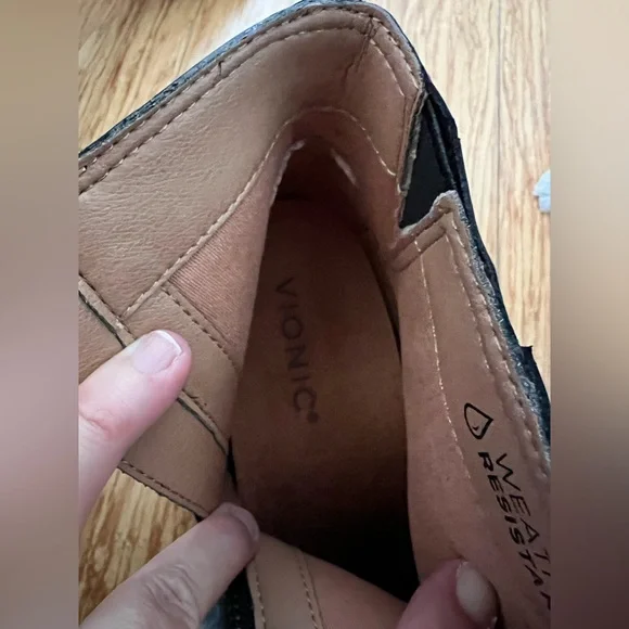 Vionic Black Ankle Boots with Tassel Detail - Picture 4 of 6